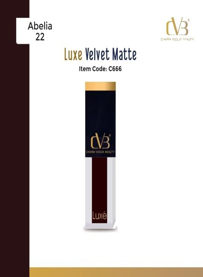 CVB C666 Luxe Velvet Matte Lipstick - Long Lasting, Highly Pigmented, Smooth Finish, Non-Drying Lip Color for Women - Image 3