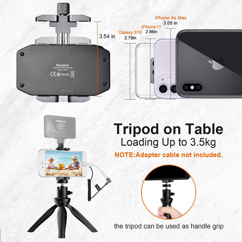 COMICA CVM-WS50(H) Wireless Microphone for Smartphone - Handheld Mic for iPhone/Android, Ideal for Interviews, Vlogging, and Live Streaming - Image 4