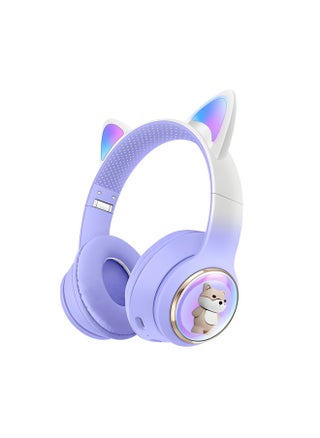 M31 Bluetooth Headphones: High-quality stereo sound with RGB lighting, supports TF card and FM radio, foldable, comfortable for extended use, purple - pzsku/Z298F8449B78C3C59B689Z/45/1748178937/d3dfc21e-770e-4cfb-b619-06b1cf2046d8