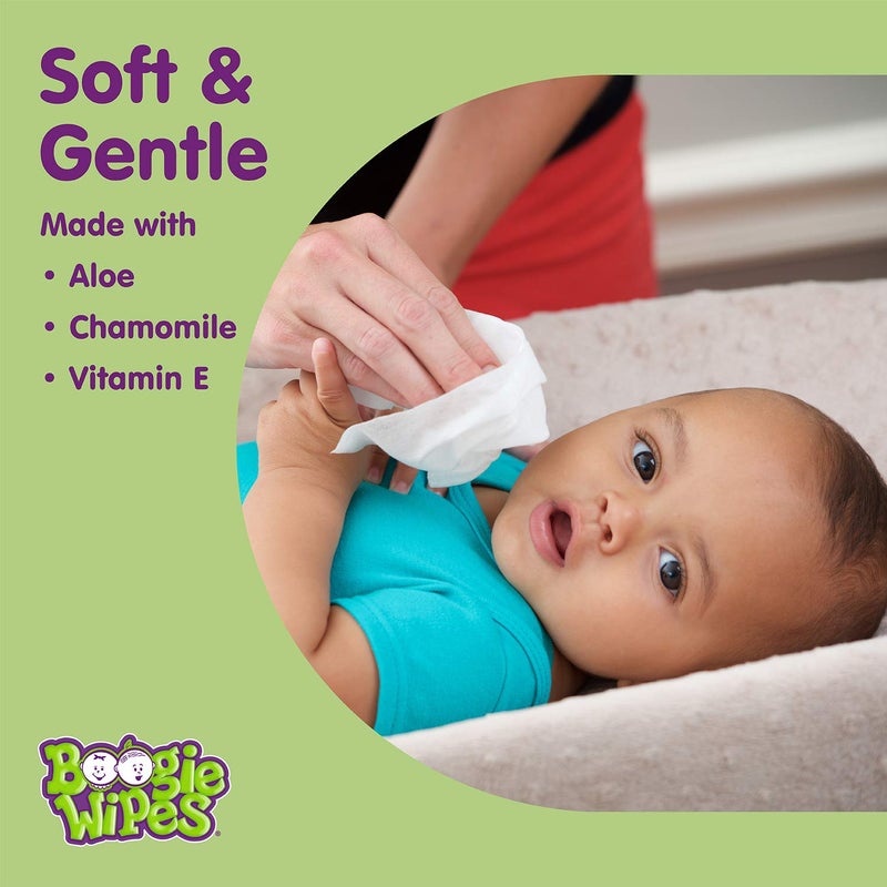 Boogie Saline Nose Wipes by Boogie, for Baby & Kids, Face, Hand & Body, FSA/HSA Eligible, Made with Vitamin E, Aloe, and Natural Saline, Grape Scent, 30 Count (Pack of 3) - Image 4