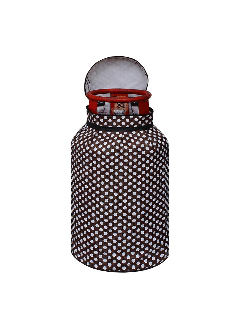 Star Weaves Star Weaves Polyester 2 Pieces DustWater Proof Lpg Gas Cylinder Cover Polka Dots Kum28  - Image 5