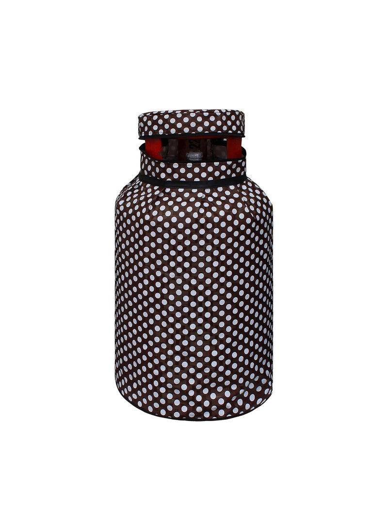 Star Weaves Star Weaves Polyester 2 Pieces DustWater Proof Lpg Gas Cylinder Cover Polka Dots Kum28  - Image 4