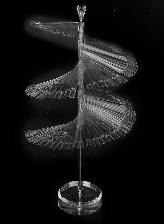 يمارت حامل عرض ألوان طلاء الأظافر من ييمارت، 120 عصا، رف عرض حلزوني للأظافر الصناعية، أدوات تدريب لطلاء الأظافر الجل (شفاف) - Image 2