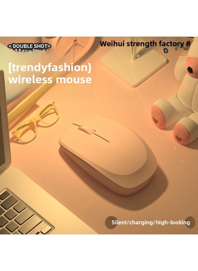 Generic - Wireless Mouse Bluetooth Rechargeable Silent Silent Students Office Workers Office Notebook Desktop Computer Universal-Color:Fairy Pink (upgraded Chip-single Mode Wireless) Silent-official Authentic [2-year Warranty] - Image 1