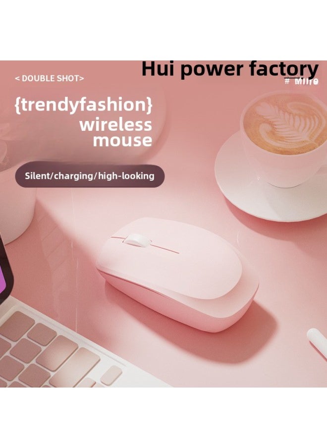Generic - Wireless Mouse Bluetooth Rechargeable Silent Silent Students Office Workers Office Notebook Desktop Computer Universal-Color:Fairy Pink (upgraded Chip-single Mode Wireless) Silent-official Authentic [2-year Warranty] - Image 1
