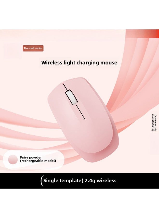 Generic - Wireless Mouse Bluetooth Rechargeable Silent Silent Students Office Workers Office Notebook Desktop Computer Universal-Color:Fairy Pink (upgraded Chip-single Mode Wireless) Silent-official Authentic [2-year Warranty] - Image 1