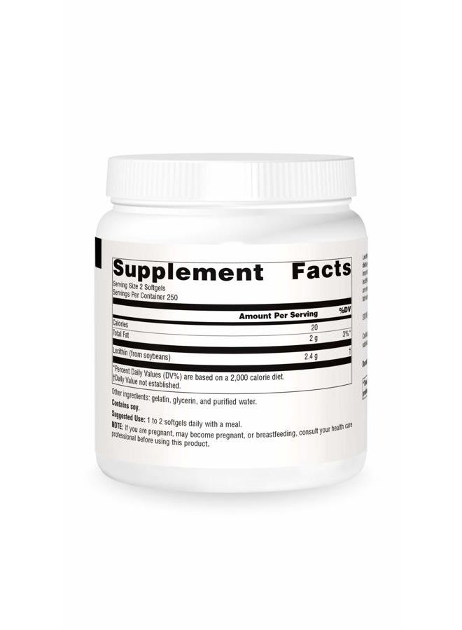 Source Naturals Lecithin 1200 mg, A Natural Emulsifier - 500 Softgels - Image 3