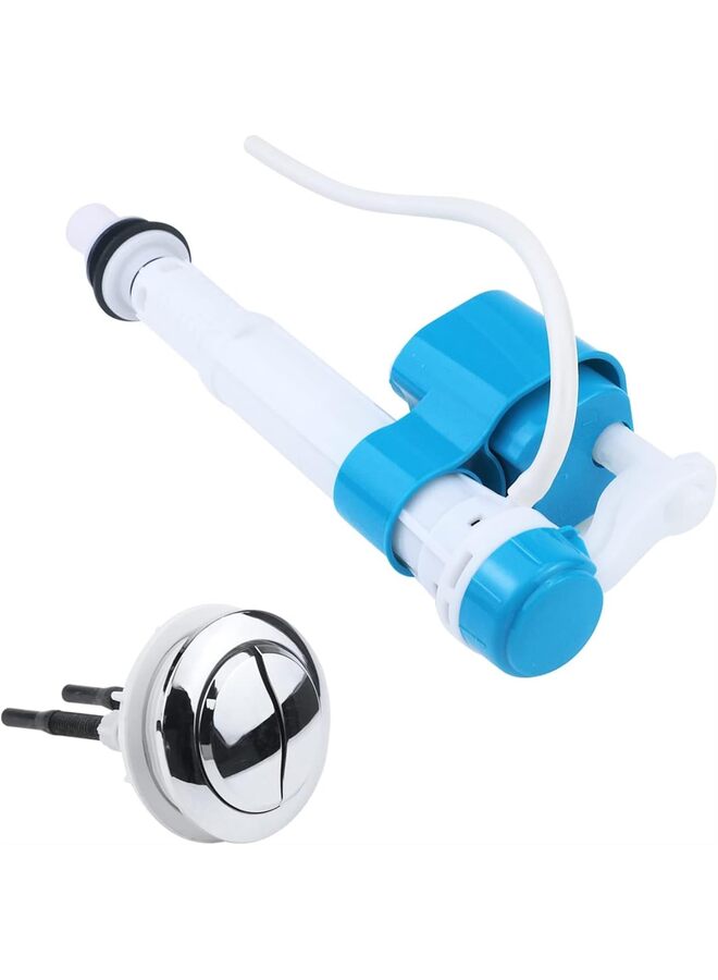 صمام تدفق مزدوج للمرحاض، صمام تعبئة، زر ضغط، مجموعة إصلاح المرحاض بارتفاع 210 مم، لخزان المرحاض 255-305 مم - Image 2