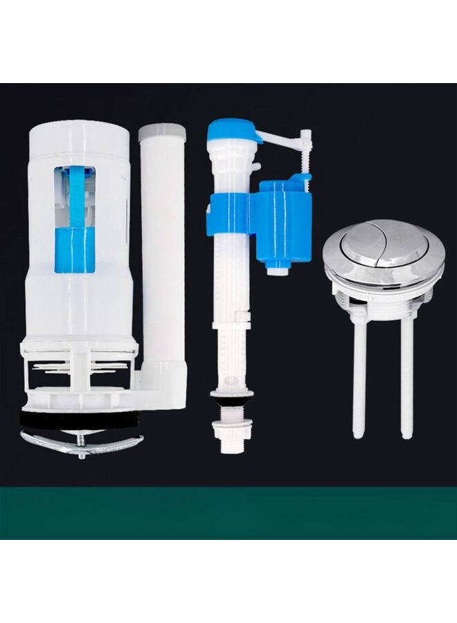 صمام تدفق مزدوج للمرحاض، صمام تعبئة، زر ضغط، مجموعة إصلاح المرحاض بارتفاع 210 مم، لخزان المرحاض 255-305 مم - Image 4
