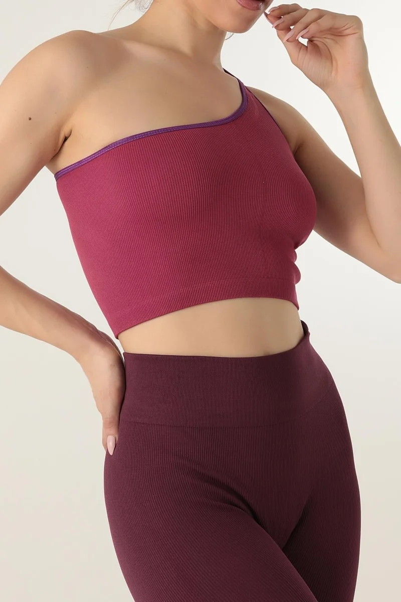 ميور Single Shoulder Strap Corduroy Bustier