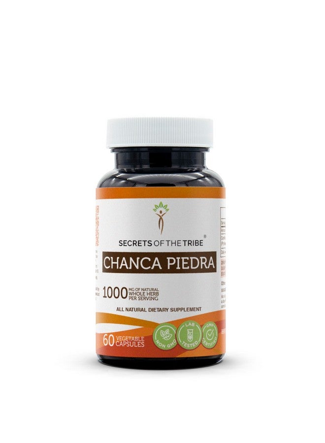 Secrets of the Tribe Secrets of the Tribe Chanca Piedra 60 Capsules, Made with Vegetable Capsules and Chanca Piedra (Phyllanthus niruri) Dried Herb (60 Capsules) - Image 1