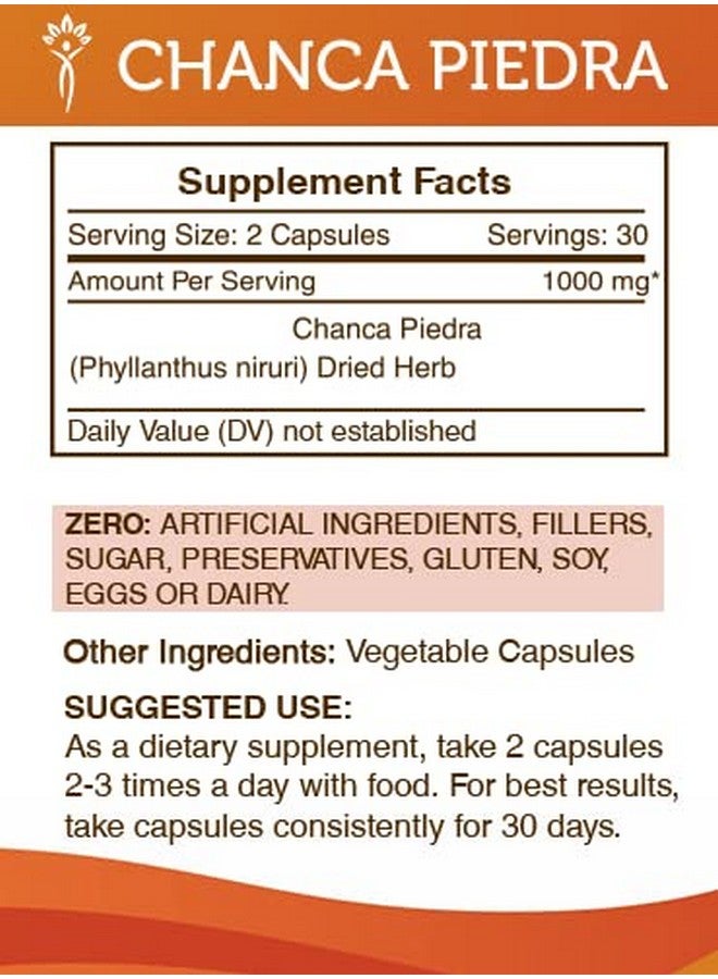 Secrets of the Tribe Secrets of the Tribe Chanca Piedra 60 Capsules, Made with Vegetable Capsules and Chanca Piedra (Phyllanthus niruri) Dried Herb (60 Capsules) - Image 3