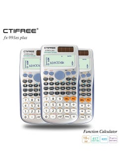 آلة حاسبة علمية FX 991ES Plus 417 دالة 2 سطر 10+2 أرقام شاشة مكتوبة آلة حاسبة علمية تعمل بالطاقة الشمسية