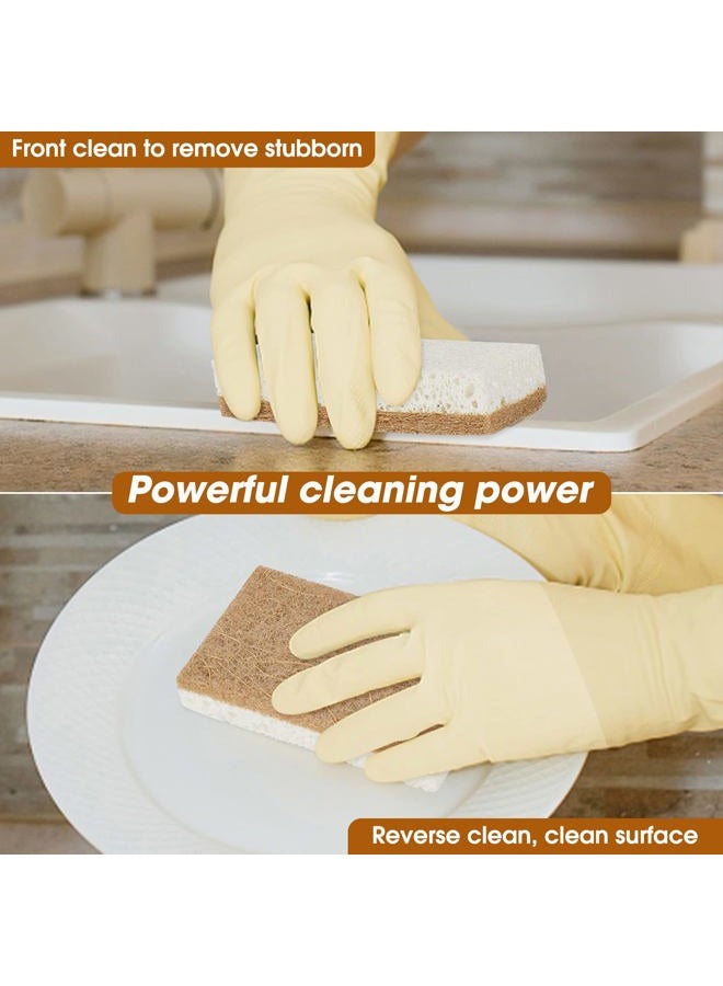 GREENTH PRO 10 Pack Nature Dish Sponge - Natural Kitchen Sponge - Coconut Fiber and Wood Cellulose Scrubber Sponge - Image 5