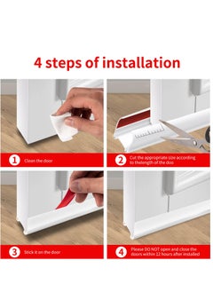 KASTWAVE Door Draft Stopper Cuttable Under Seal Strong Adhesive for Bottom of Exterior Interior Doors 96CM Length  - Image 5