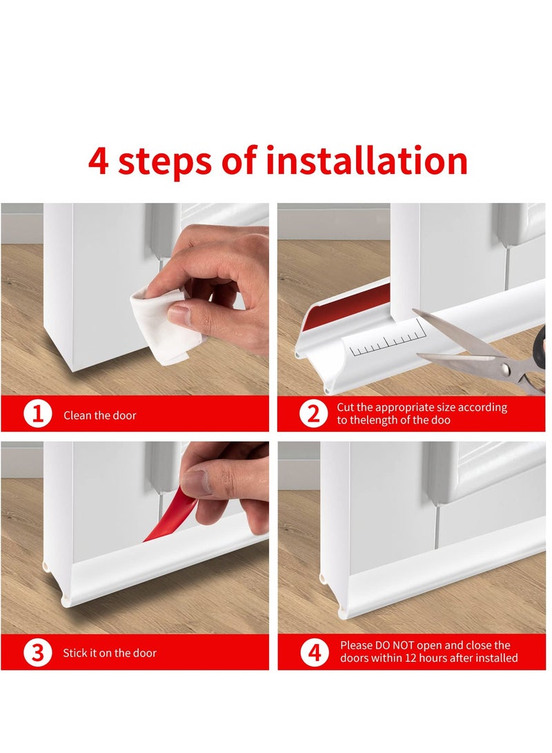 KASTWAVE Door Draft Stopper Cuttable Under Seal Strong Adhesive for Bottom of Exterior Interior Doors 96CM Length - Image 5