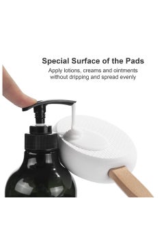 Aroura Premium Lotion Applicator For Back | Easy Reach | Self-Application of Cream Sunscreen Self Tanner | Includes 1 Applicator Handle, 3 Pads  - Image 4