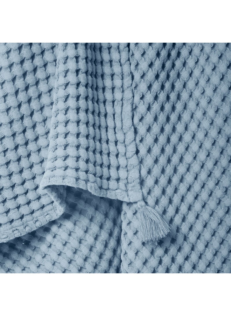 Casadora Baby 100% Cotton Baby Thick Waffle Blanket - Blue  - Image 3
