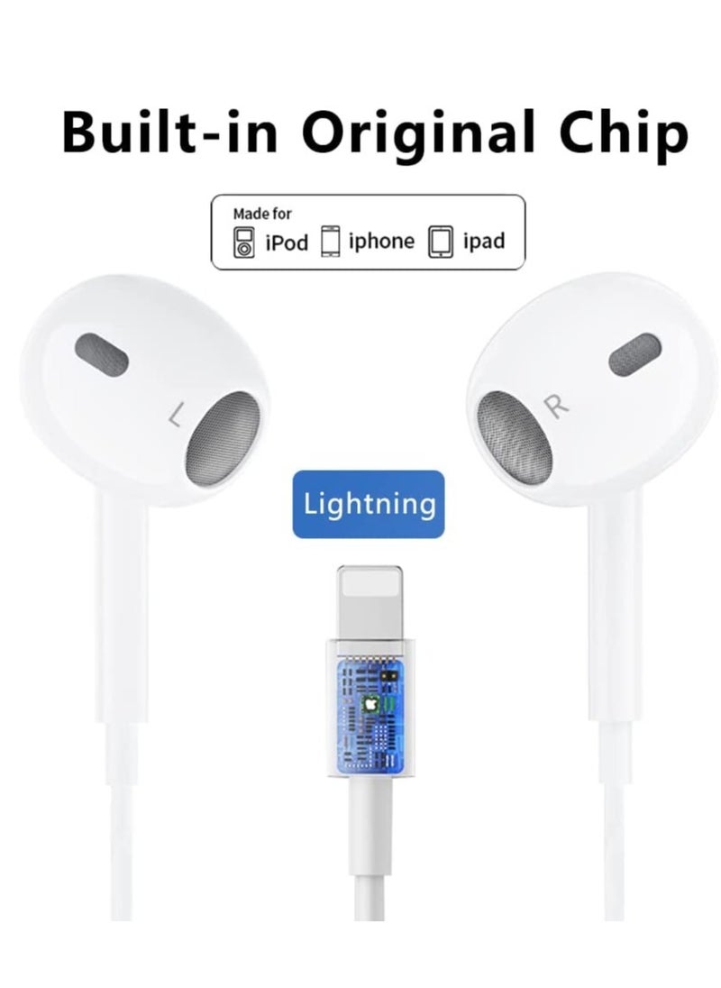 ELTRAZONE - Apple Earbuds Headphones Wired with Lightning Connector[Apple MFi Certified] iPhone Earphones Compatible with iPhone 14/13/12/SE/11/XR/XS/X/8/7-All iOS(Built-in Microphone & Volume Control) - Image 1
