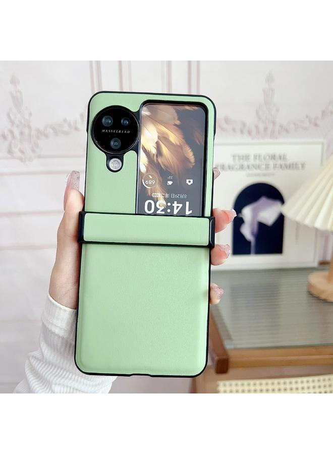 S-TOP Case For OPPO Find N3 Flip Three-piece Set Morandi Solid Color Leather Texture Phone Case - Image 2