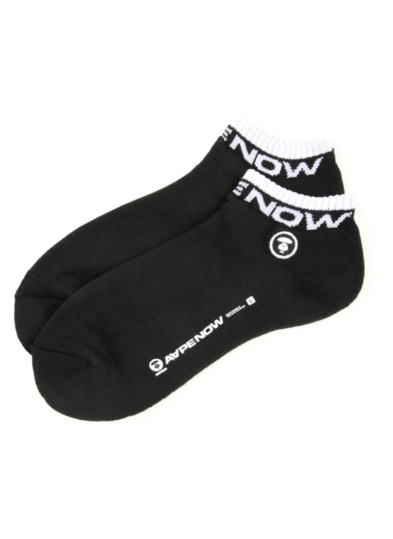 AAPE AAPENOW moonface logo socks