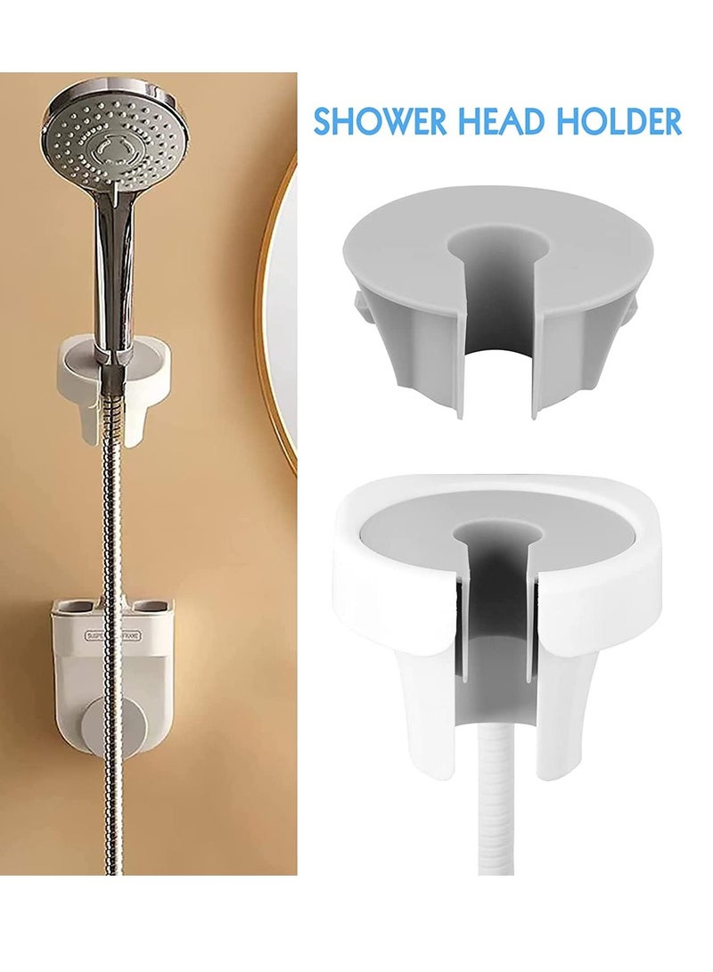SYOSI Hair Dryer Holder Hands Free Adjustable 360 Degree Rotation Lazy Hair Blow Drying Stand with Storage Positionable Arm Bathroom Toilet Bedroom Wall Mount for Mirror and Ceramic Tile - Image 3