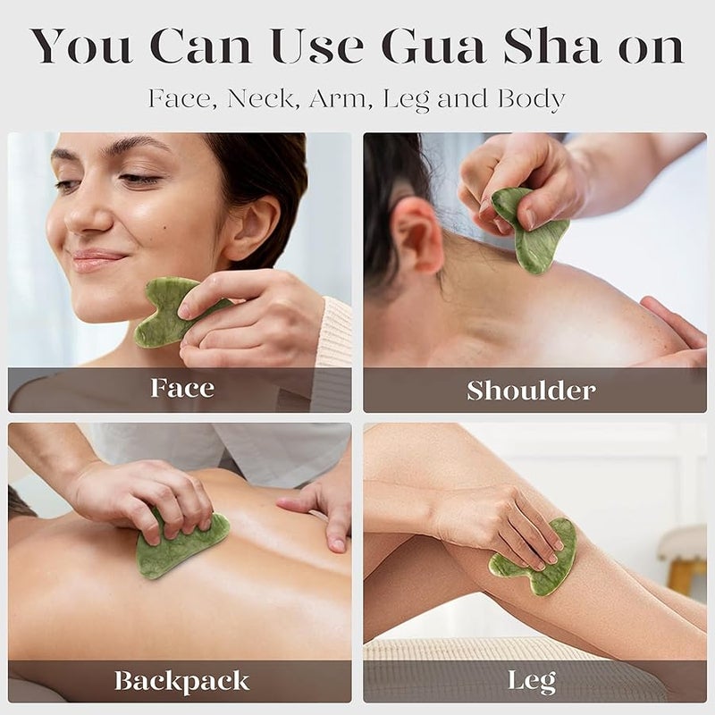 بايمي BAIMEI Gua Sha Facial Tool for Face and Body, Lymphatic Drainage Massage Tool for Deep Tissue of Tensions and Pains - Image 4