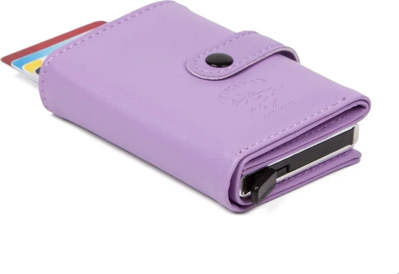 اديلينا باجز Adelina Soft Textured Automatic Mechanism Card Holder Wallet