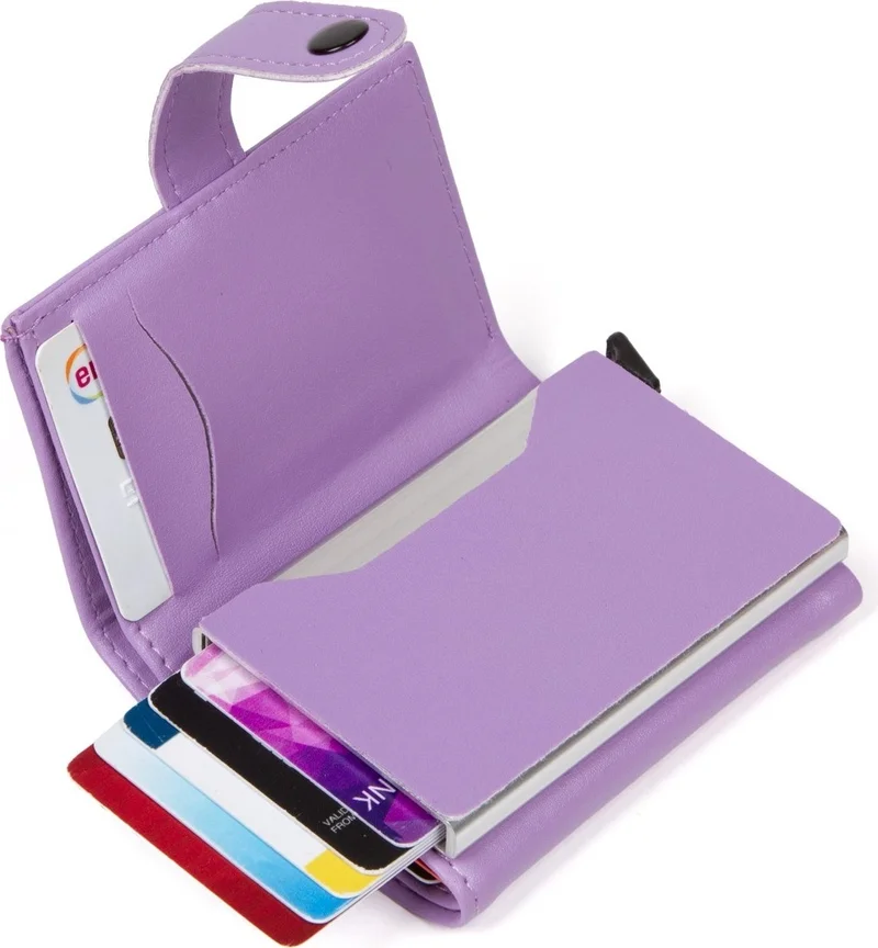 اديلينا باجز Adelina Soft Textured Automatic Mechanism Card Holder Wallet