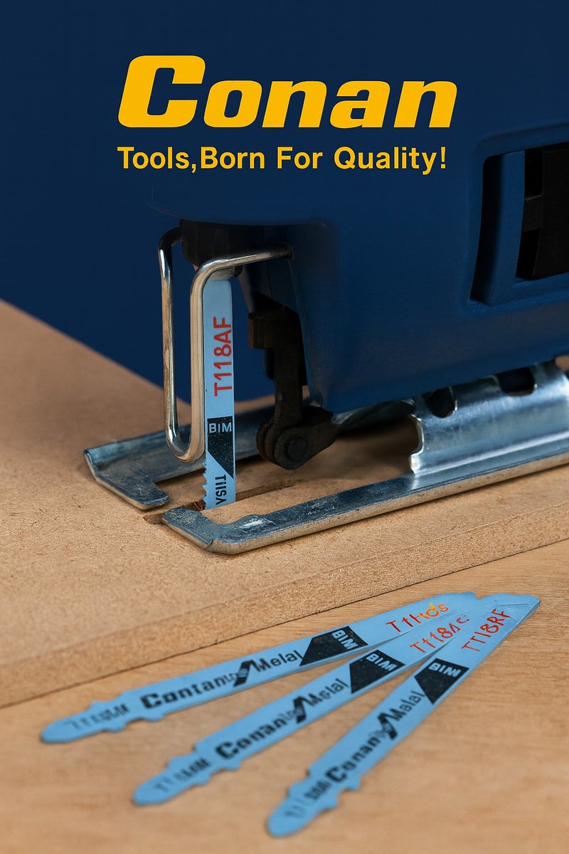 Conan 5-Piece Jig Saw Blade Set – Model COT118AF, BIM T118AF for Precision Thin Metal Cutting - Image 2