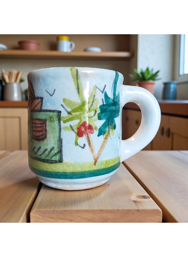 كلور زون بوتري كوب 200 ملي بشكل مميز ، آمن للاستخدام في الميكروويف، مصنوع يدويًا من الفخار - Image 1