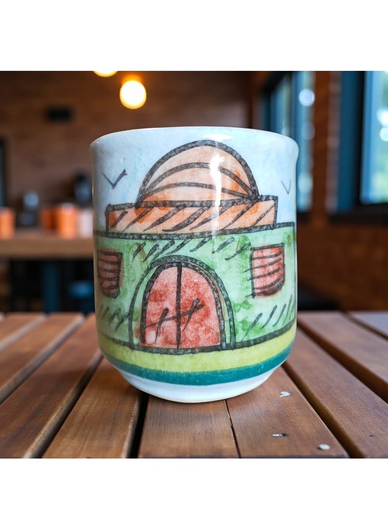 كلور زون بوتري كوب 200 ملي بشكل مميز ، آمن للاستخدام في الميكروويف، مصنوع يدويًا من الفخار - Image 2