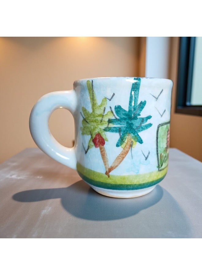 كلور زون بوتري كوب 200 ملي بشكل مميز ، آمن للاستخدام في الميكروويف، مصنوع يدويًا من الفخار - Image 3