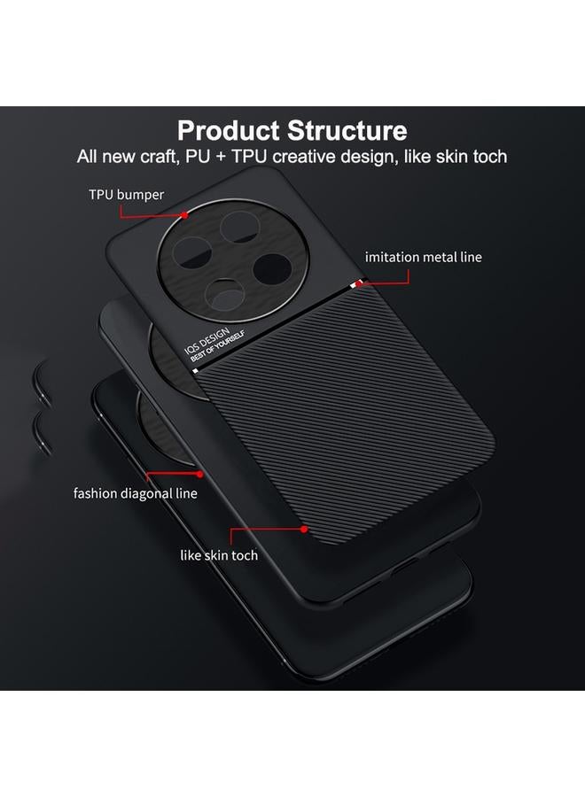 اس-توب جراب هاتف Honor X60 Classic Tilt Strip Grain Magnetic PC Hybrid TPU - Image 4