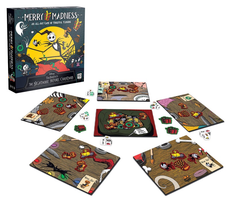 USAopoly Disney Tim Burtons The Nightmare Before Christmas Merry Madness  QuickRolling Family Dice Game  Great Kids  Family Board Game  OfficiallyLicensed Merchandise - Image 3