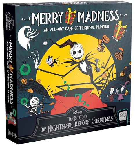 USAopoly Disney Tim Burtons The Nightmare Before Christmas Merry Madness  QuickRolling Family Dice Game  Great Kids  Family Board Game  OfficiallyLicensed Merchandise - Image 1