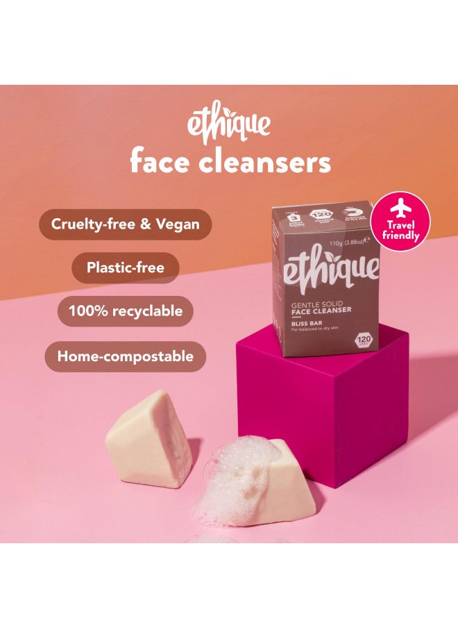 Ethique - Ethique Gentle Solid Face Cleanser for Balanced to Dry Skin - Bliss Bar - Plastic-Free, Vegan, Cruelty-Free, Eco-Friendly, 3.88 oz (Pack of 1) - Image 1