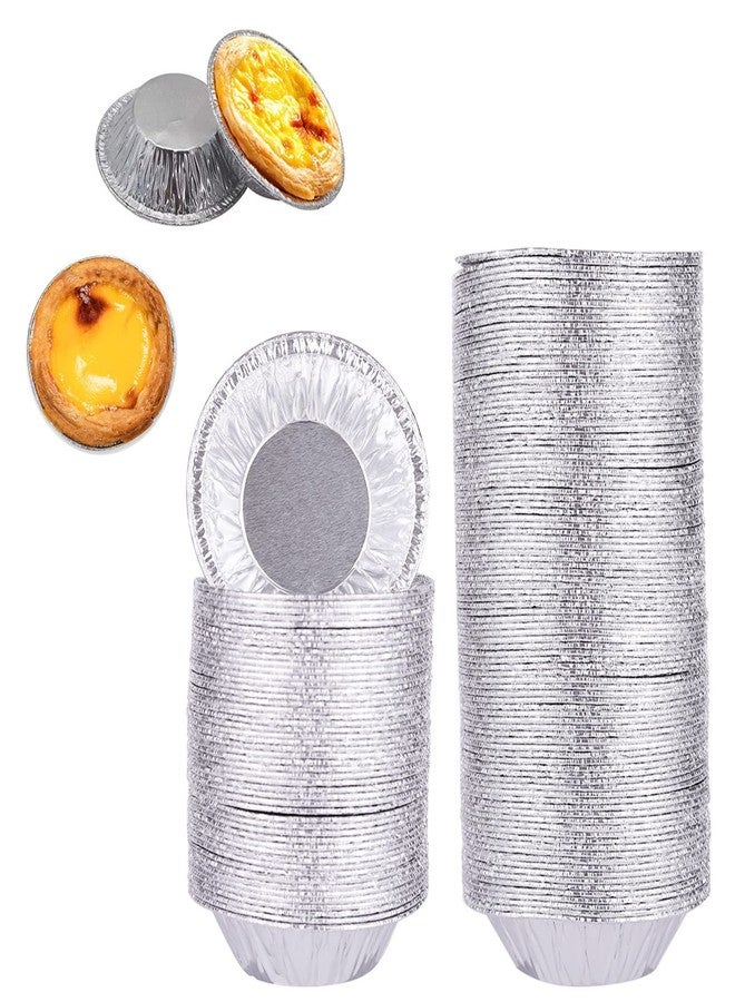 GUZE-US U D Disposable Egg Tart Molds for Baking, 2.8 inch U D Tart, Aluminum Foil Bakeware for Baking, Making Tarts, Quiche Pie, Caramel Pudding, Etc. - Image 1