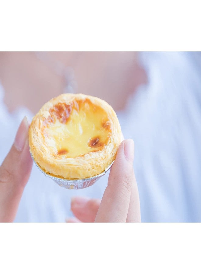 GUZE-US U D Disposable Egg Tart Molds for Baking, 2.8 inch U D Tart, Aluminum Foil Bakeware for Baking, Making Tarts, Quiche Pie, Caramel Pudding, Etc. - Image 4