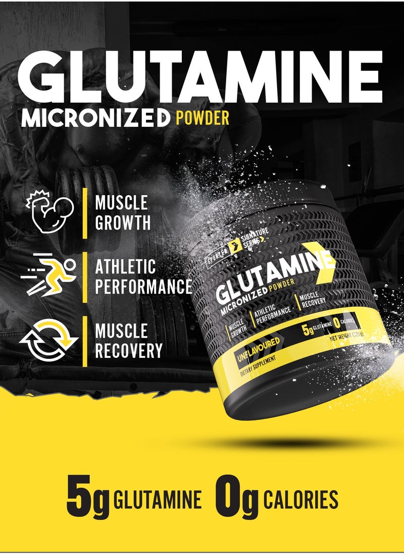 SPORTER Sporter L-glutamine Powder 60 Servings Pure Micronized Glutamine Per Serving Unflavored And Easy To Mix  - Image 2