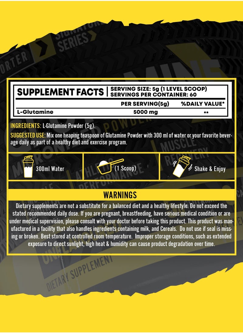SPORTER Sporter L-glutamine Powder 60 Servings Pure Micronized Glutamine Per Serving Unflavored And Easy To Mix  - Image 3