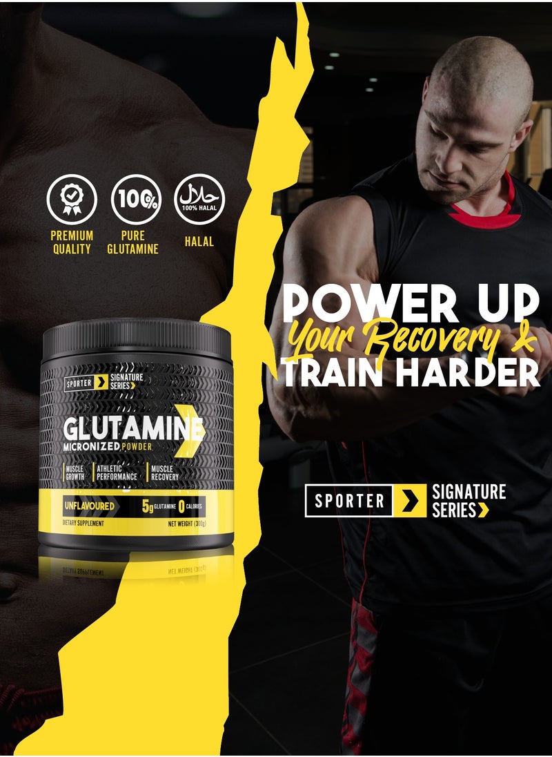 SPORTER Sporter L-glutamine Powder 60 Servings Pure Micronized Glutamine Per Serving Unflavored And Easy To Mix  - Image 4