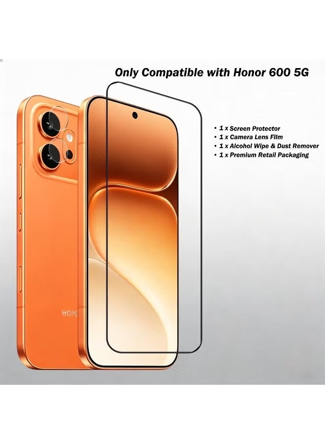 يويو تيك واقي شاشة Honor 600 5G - زجاج مقوى فاخر يغطي الشاشة بالكامل لهاتف Honor 600 (6.57 بوصة، إصدار 2026)، خالٍ من الفقاعات من الحافة إلى الحافة، حساس للمس، مضاد للانعكاس، سهل التركيب - Image 4