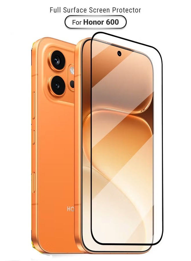 يويو تيك واقي شاشة Honor 600 5G - زجاج مقوى فاخر يغطي الشاشة بالكامل لهاتف Honor 600 (6.57 بوصة، إصدار 2026)، خالٍ من الفقاعات من الحافة إلى الحافة، حساس للمس، مضاد للانعكاس، سهل التركيب - Image 1
