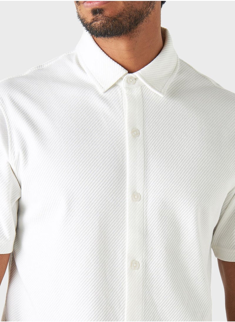 Iconic - Textured Regular Fit Shirt - Image 1