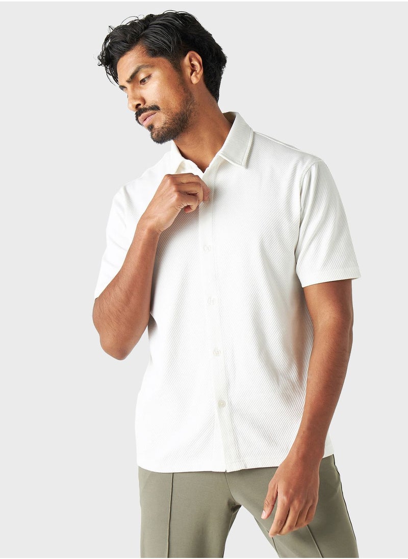 Iconic - Textured Regular Fit Shirt - Image 1