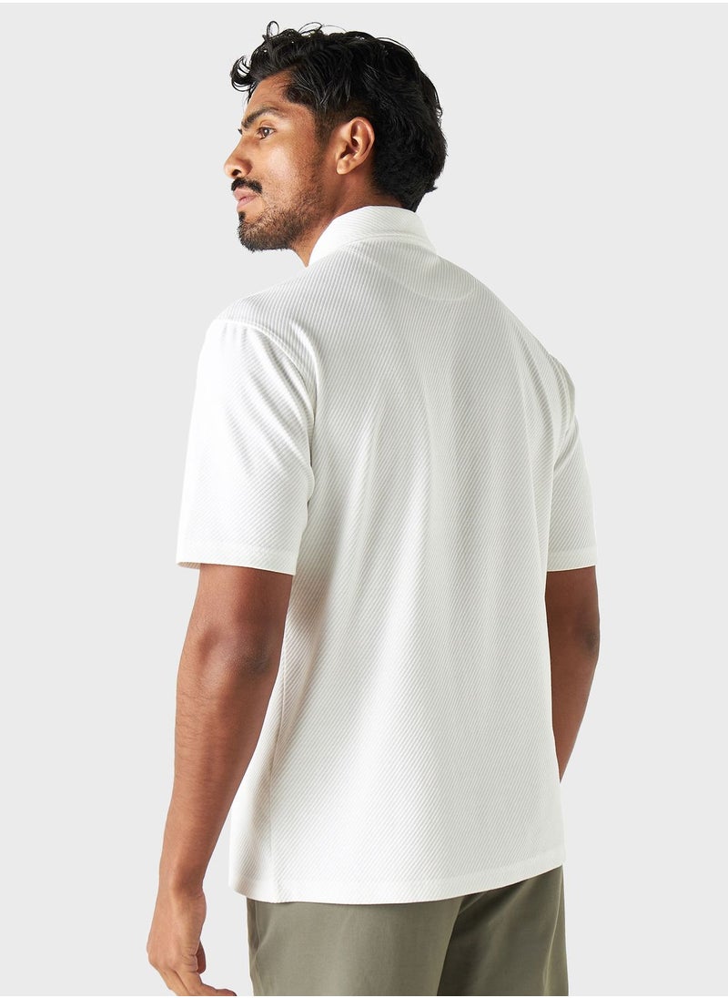Iconic - Textured Regular Fit Shirt - Image 1