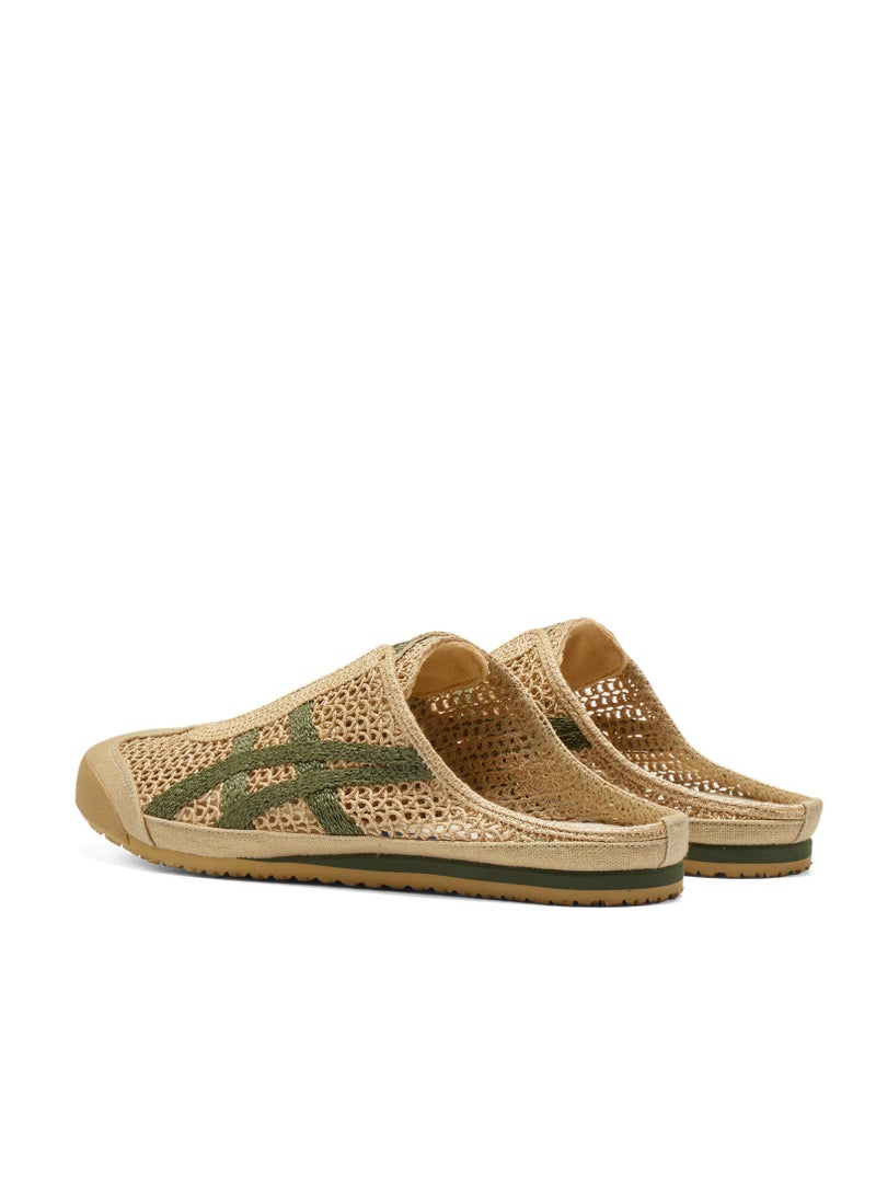 Onitsuka Tiger Sabot Slip-On Athlesiure Sandals Brown/Green For Men/Women/Students  - Image 5