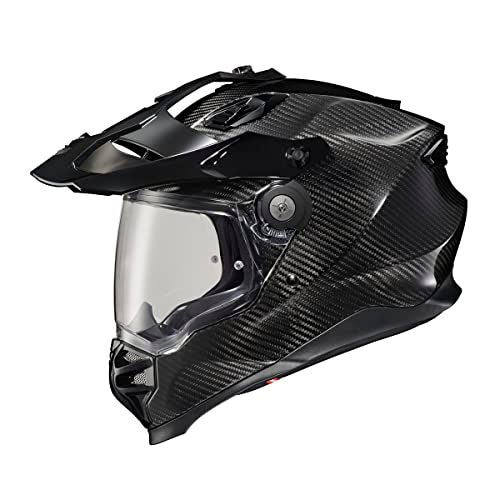 ScorpionEXO XT9000 Full Face Carbon Fiber Adventure Motorcycle Helmet with Pinlock Ready Shield Bluetooth Ready Speaker Pockets DOT ECE Solid Gloss Black Large - Image 3