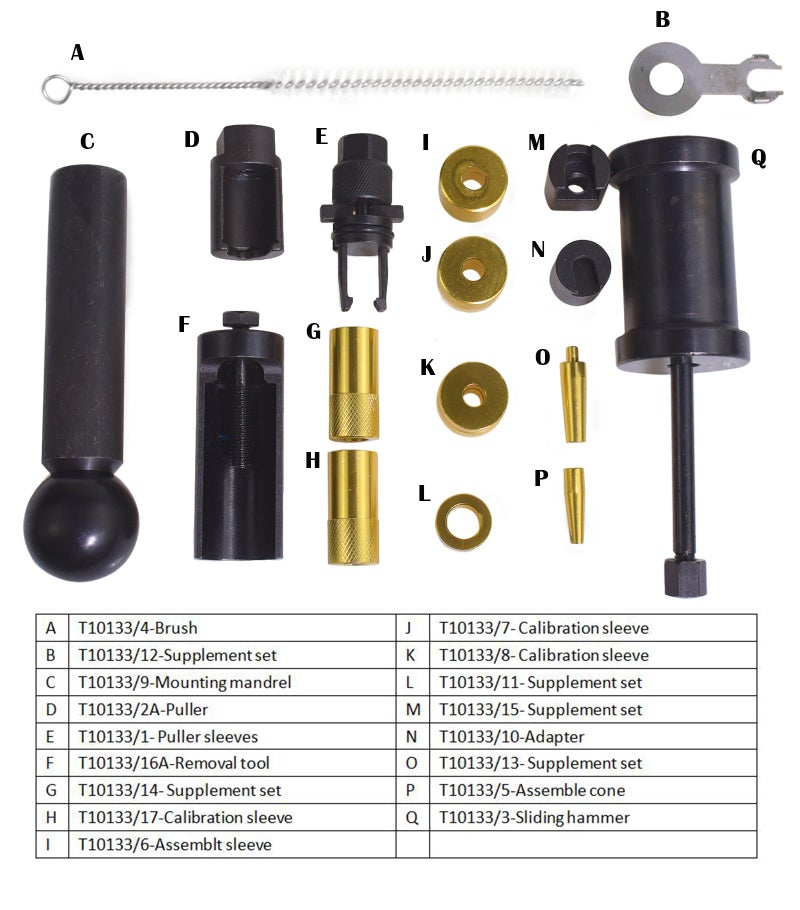 Alltooetools مجموعة أدوات سحب حقن المحرك Alltooetools لإصلاح السيارات أدوات تركيب ورشة العمل متوافقة مع أودي سكودا - Image 3